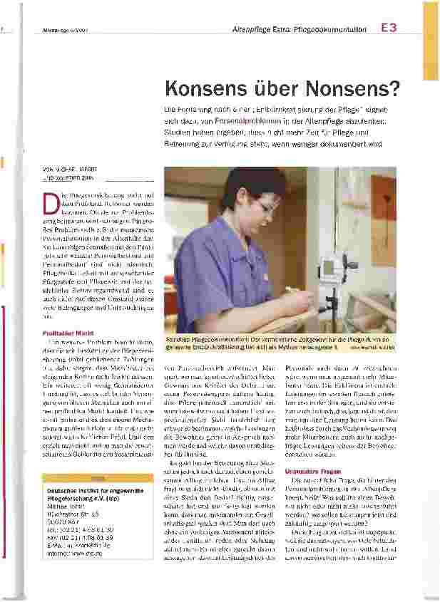 Vorschauseite 1: Konsens über Nonsens?