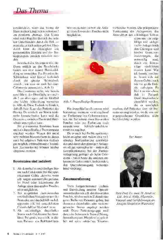 Vorschauseite 4: Engagiert und prominent Stomachirurgie - Indikationen und Anlagetechniken