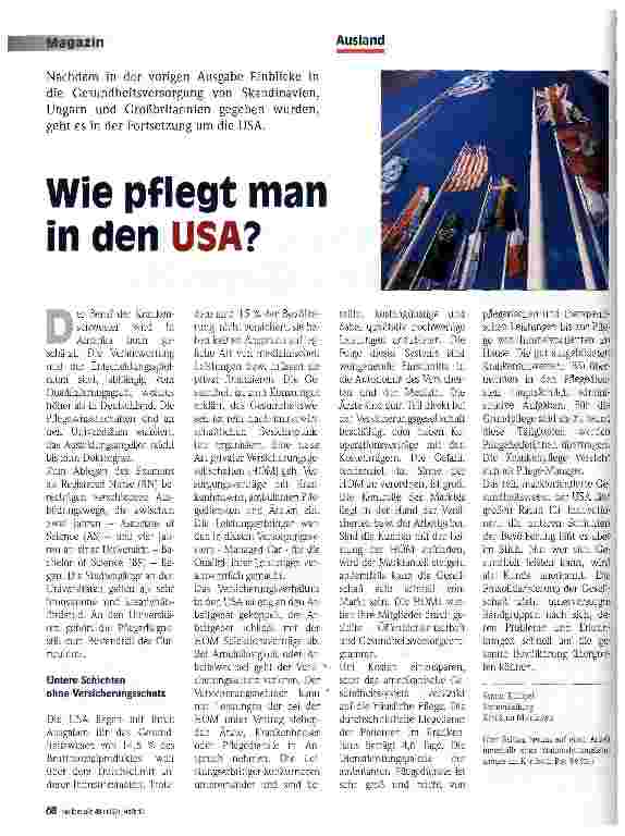 Vorschauseite 1: Wie pflegt man in den USA?
