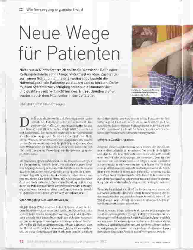 Vorschauseite 1: Neue Wege für Patienten