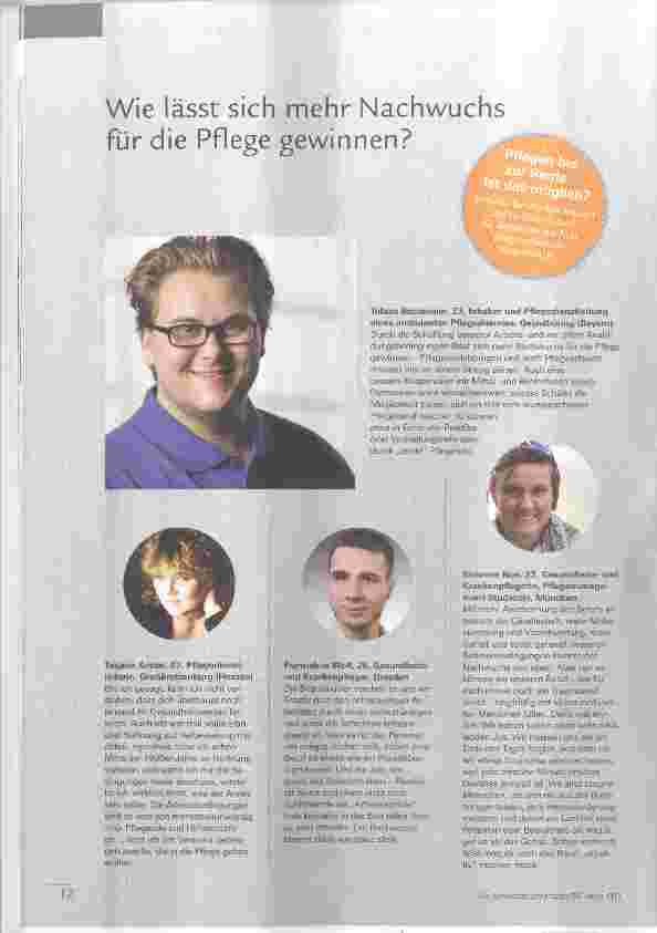 Vorschauseite 1: Wie lässt sich mehr Nachwuchs für die Pflege gewinnen?