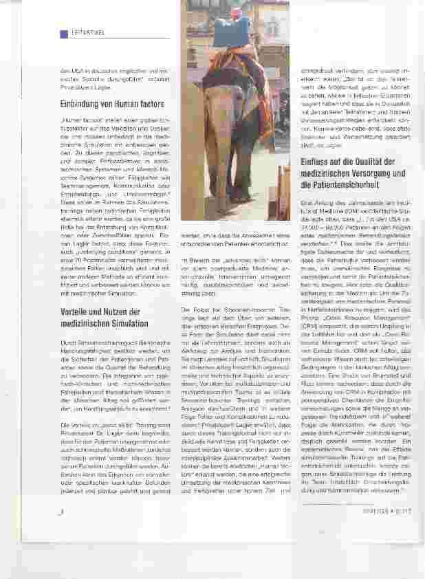 Vorschauseite 3: 10 Jahre Medizinische Simuiation in Salzburg Ein Beitrag zur Erhöhung der Patientensicherheit?