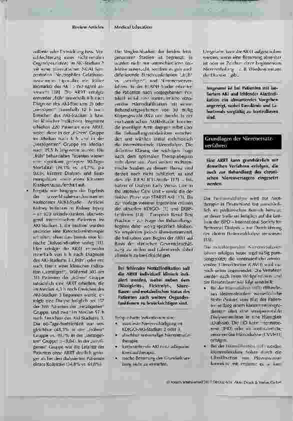 Vorschauseite 3: Akute Nierenersatztherapie