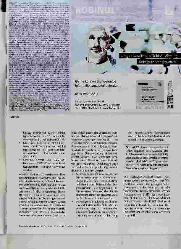 Vorschauseite 4: Akute Nierenersatztherapie