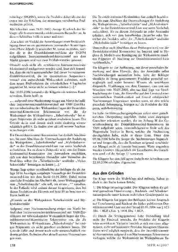 Vorschauseite 2: Desinfektionsmittelliste