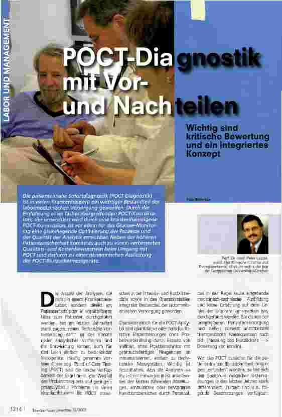 Vorschauseite 1: POCT_Diagnose mit Vorund Nachteilen