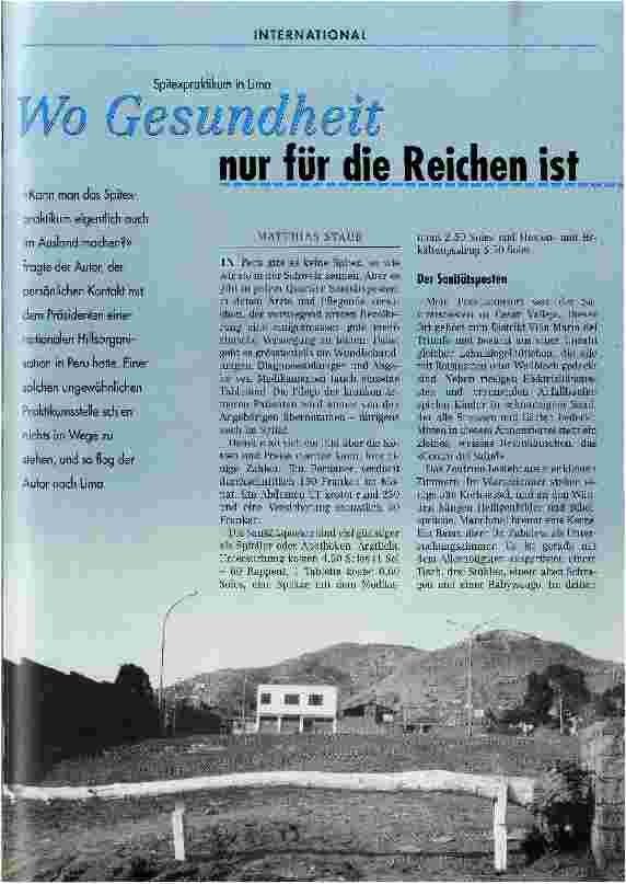 Vorschauseite 1: Wo Gesundheit nur für die Reichen ist
