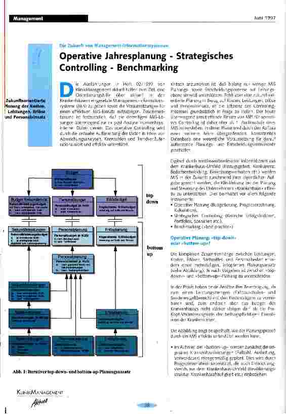 Vorschauseite 1: Operative Jahresplanung - Strategisches Controlling - Benchmarking Die Zukunft von Management-Informationssystemen
