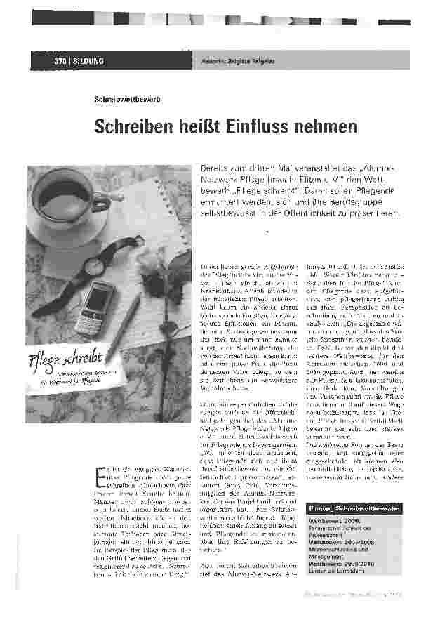 Vorschauseite 1: Schreiben heißt Einfluss nehmen