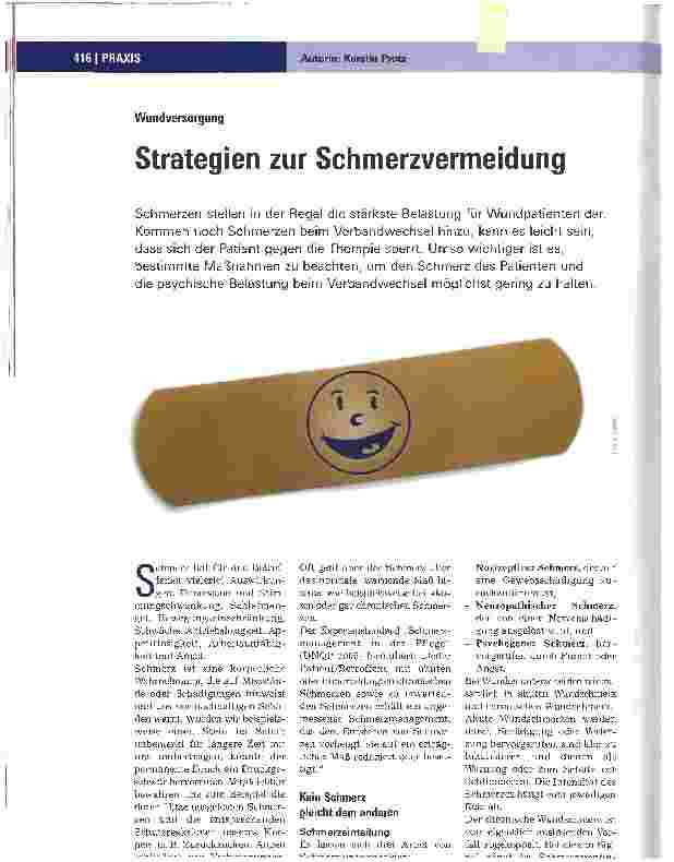 Vorschauseite 1: Strategien zur Schmerzvermeidung