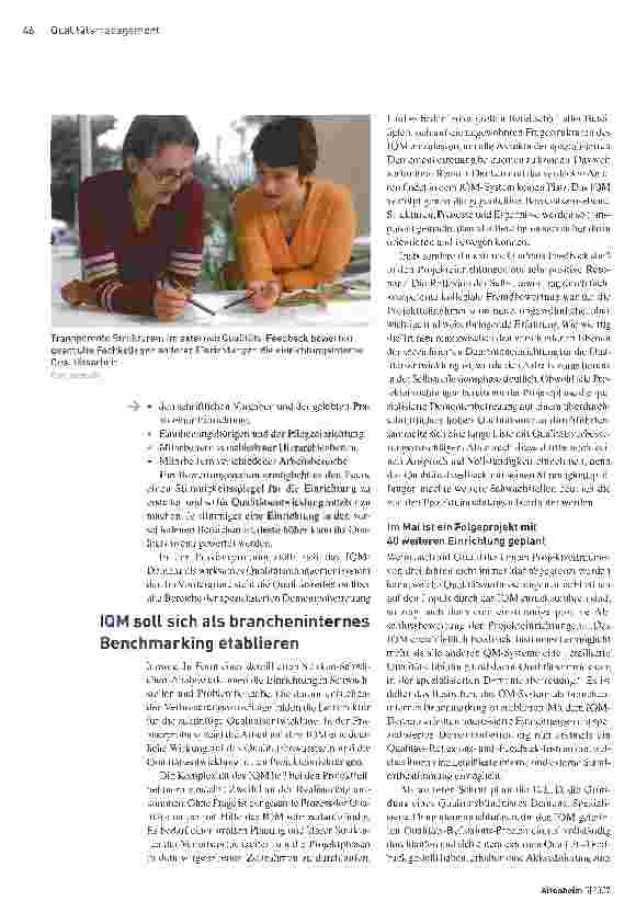Vorschauseite 3: Qualität definieren -Angebote verbessern