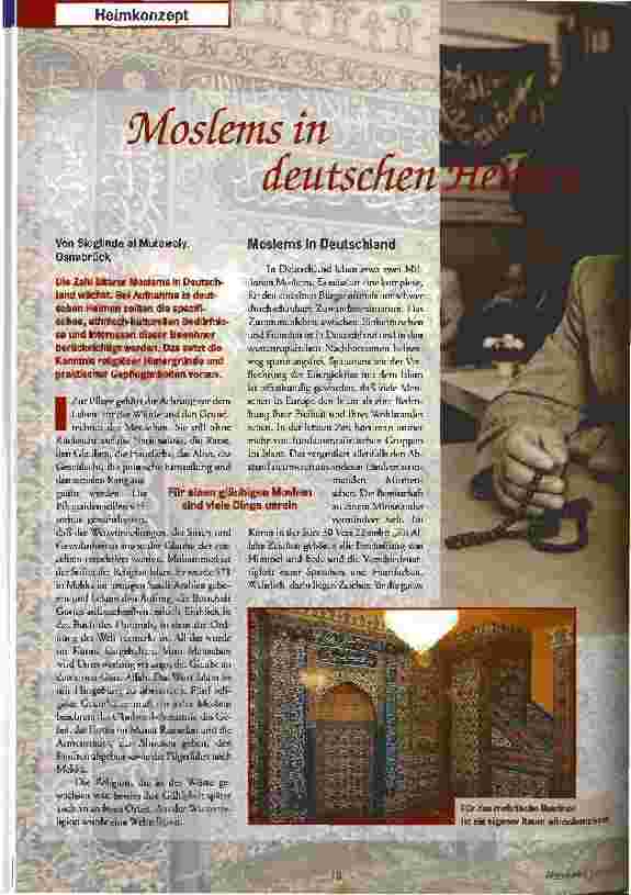 Vorschauseite 1: Moslems in deutschen Heimen
