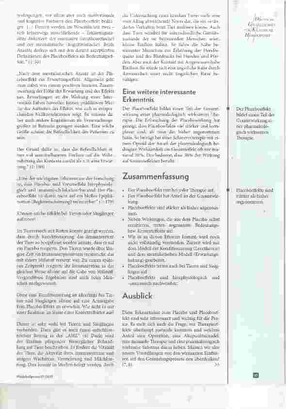 Vorschauseite 3: Placebo und Placeboeffekte
