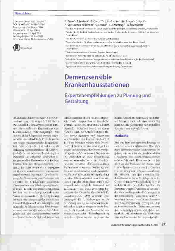 Vorschauseite 1: Demenzsensible Krankenhausstationen