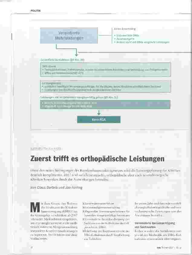 Vorschauseite 1: Zuerst trifft es orthopädische Leistungen