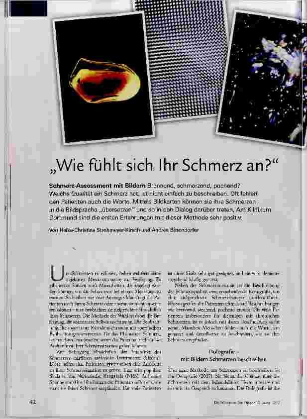 Vorschauseite 1: Wie fühlt sich Ihr Schmerz an
