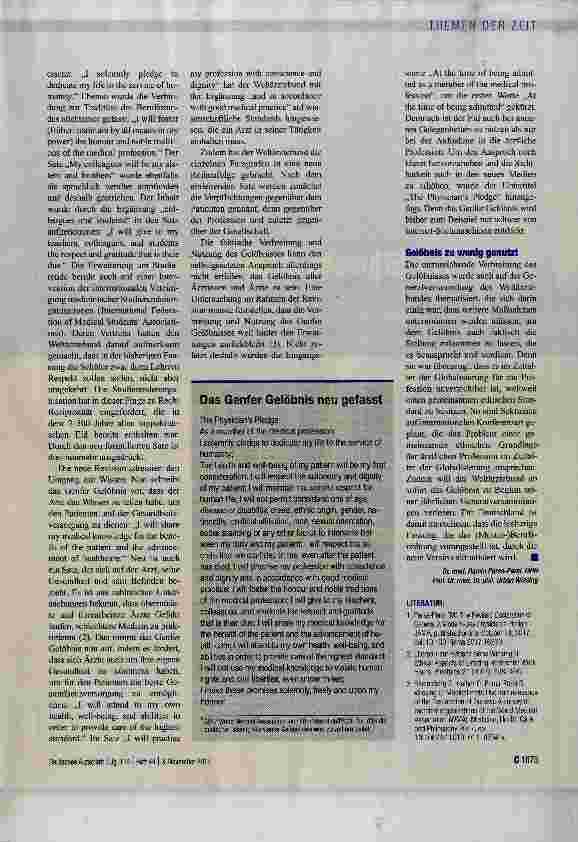 Vorschauseite 2: Revision des ärztlichen Gelöbnisses