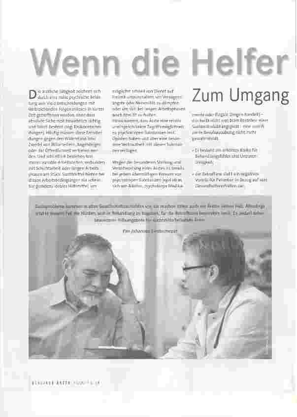 Vorschauseite 1: Wenn die Helfer Hilfe brauchen
