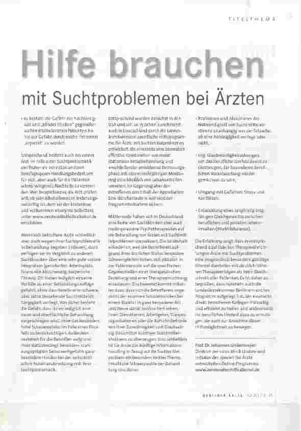 Vorschauseite 2: Wenn die Helfer Hilfe brauchen