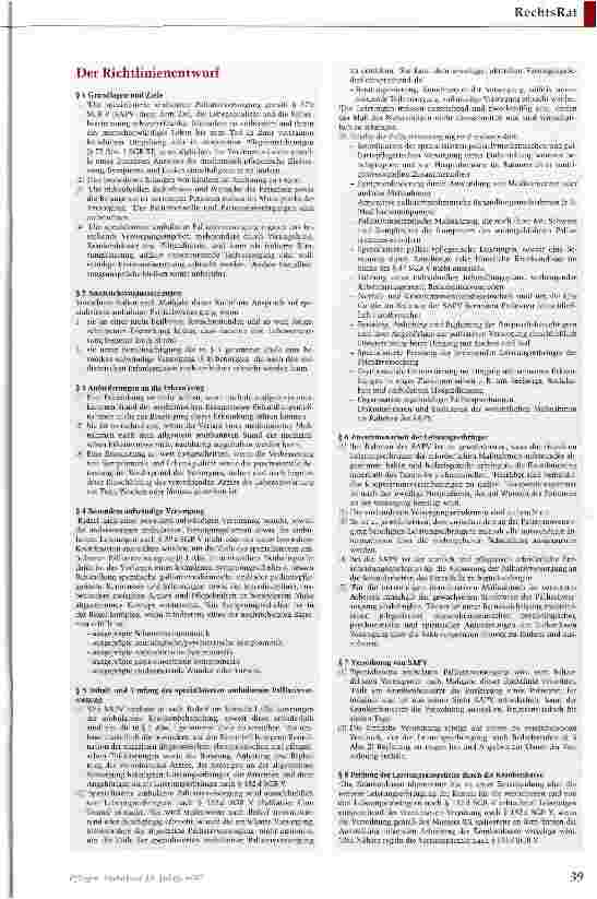 Vorschauseite 2: Rechtliche Fragen in der Palliativversorgung