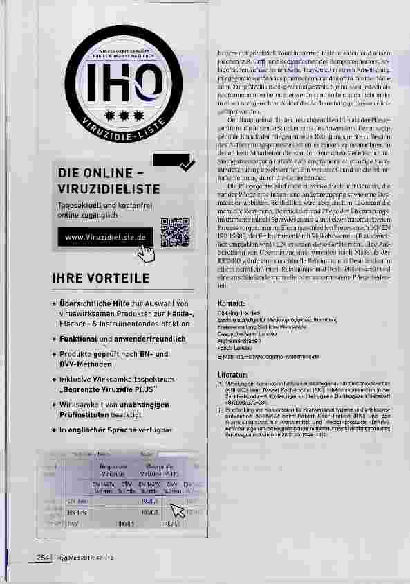 Vorschauseite 2: Pflegegeräte für rotierende Übertragungsinstrumente in Zahnarztpraxen