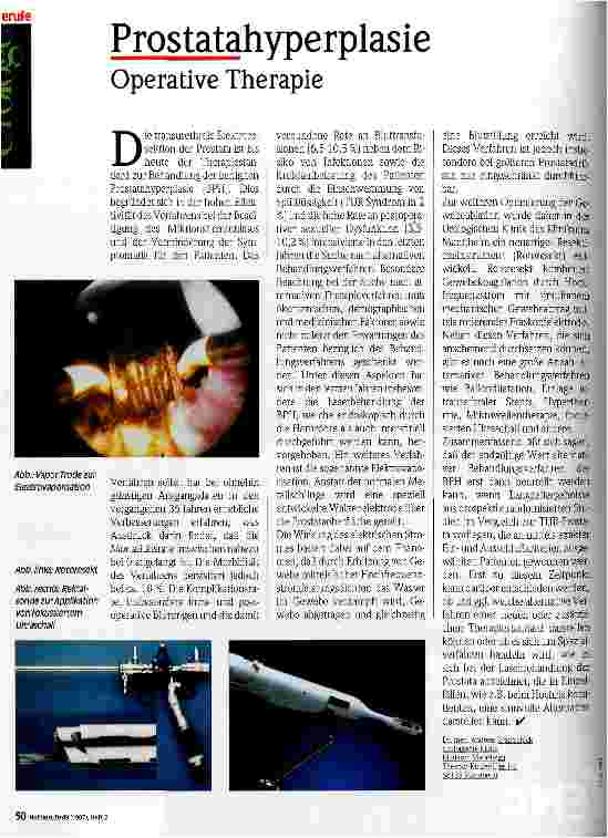 Vorschauseite 1: Prostatahyperplasie Operative Therapie