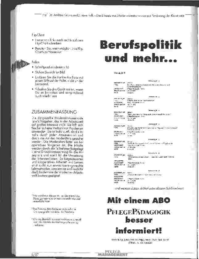Vorschauseite 5: Der Einsatz von Moderationstechniken zur Förderung der Kreativität