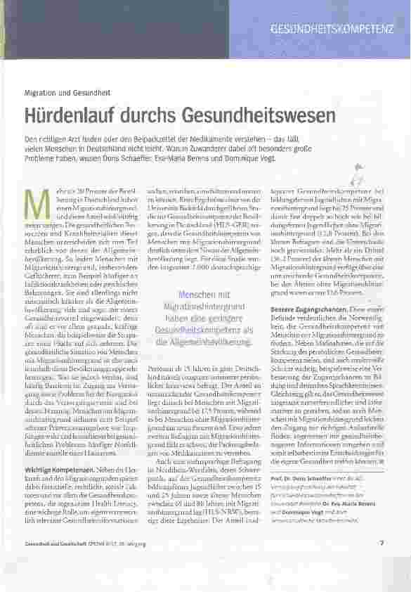 Vorschauseite 1: Hürdenlauf durchs Gesundheitswesen