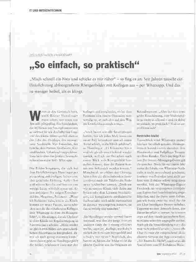 Vorschauseite 1: „So einfach, so praktisch“