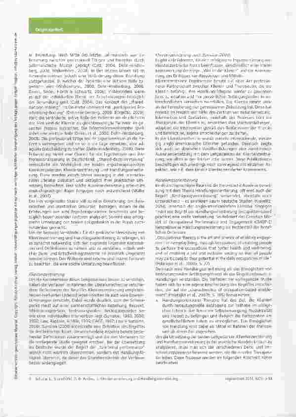 Vorschauseite 2: Klientenzentrierung und Handlungsorientierung im neurologischklinischen Setting