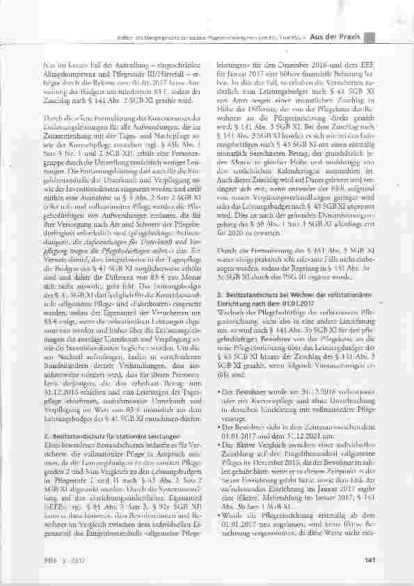 Vorschauseite 3: Die Übergangsrechte der sozialen Pflegeversicherung nach dem PSG II und PSG IIP