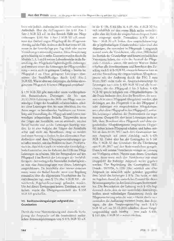Vorschauseite 6: Die Übergangsrechte der sozialen Pflegeversicherung nach dem PSG II und PSG IIP