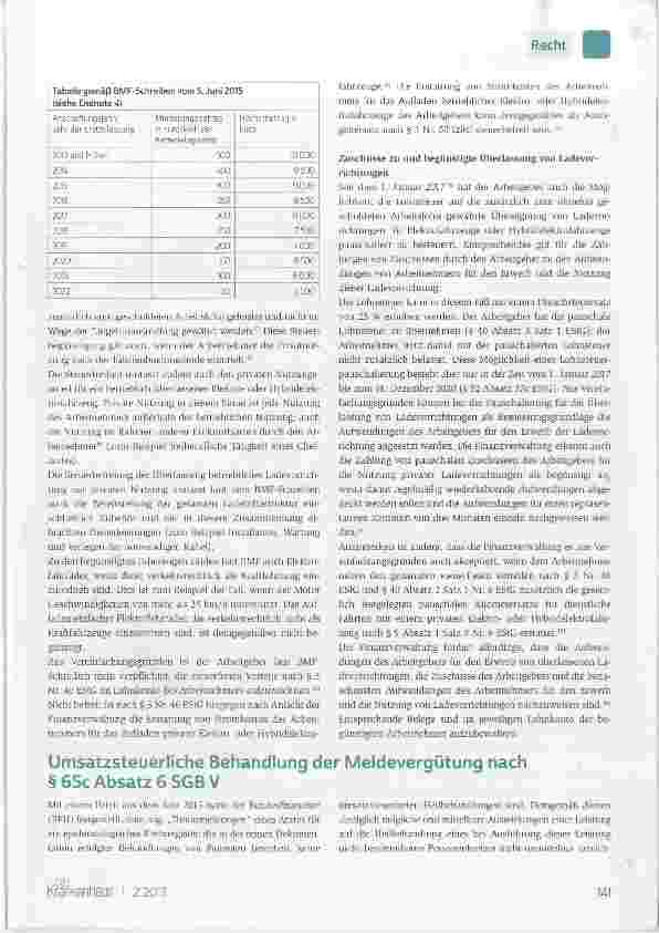 Vorschauseite 2: Steuerliche Förderung von Elektrofahrzeugen