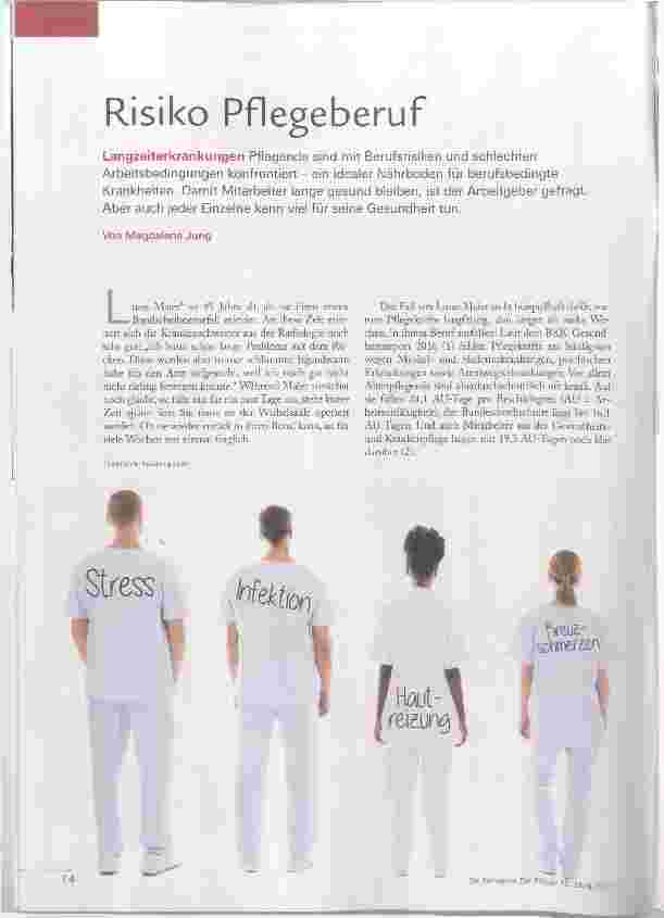 Vorschauseite 1: Risiko Pflegeberuf