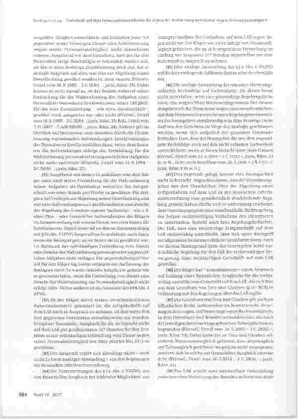 Vorschauseite 3: Gutschrift auf dem Lebensarbeitszeitkonto für Zeiten der Freistellung vom Dienst wegen Personalratstätigkeit