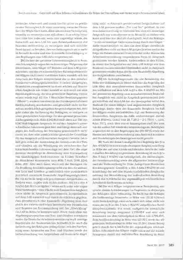 Vorschauseite 4: Gutschrift auf dem Lebensarbeitszeitkonto für Zeiten der Freistellung vom Dienst wegen Personalratstätigkeit
