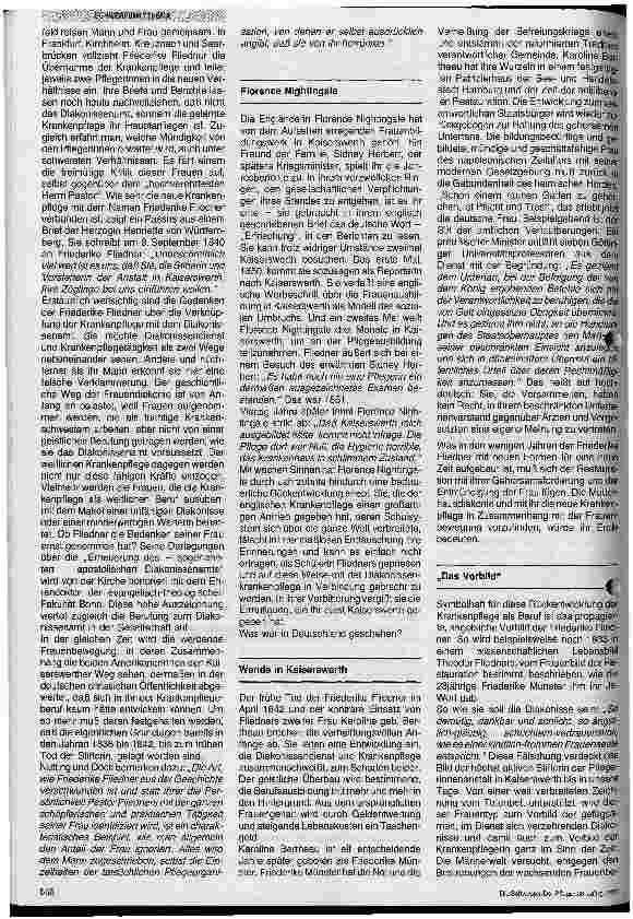 Vorschauseite 3: Von der Berufung zum Beruf, Anfänge einer organisierten Krankenpflege
