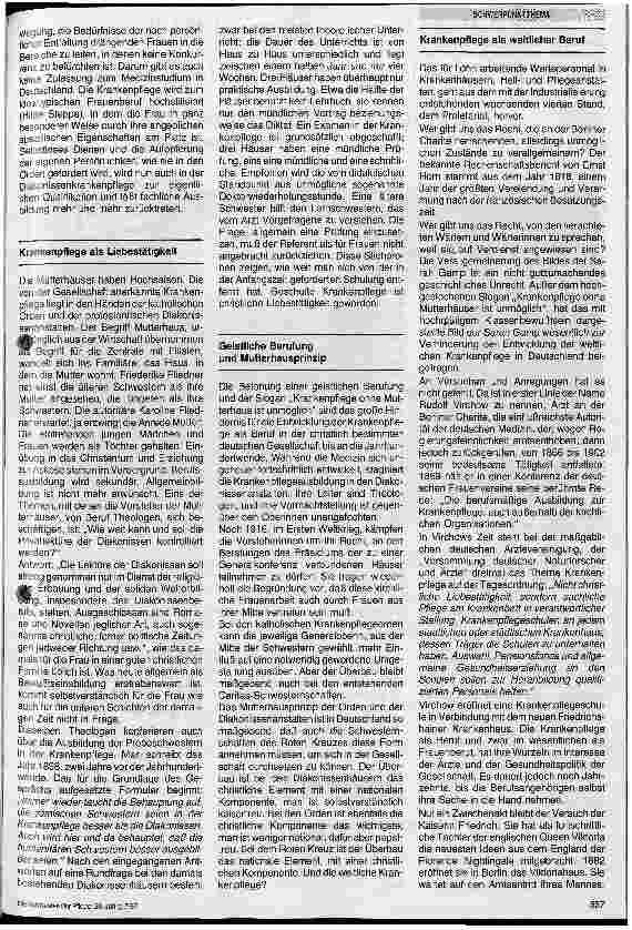 Vorschauseite 4: Von der Berufung zum Beruf, Anfänge einer organisierten Krankenpflege