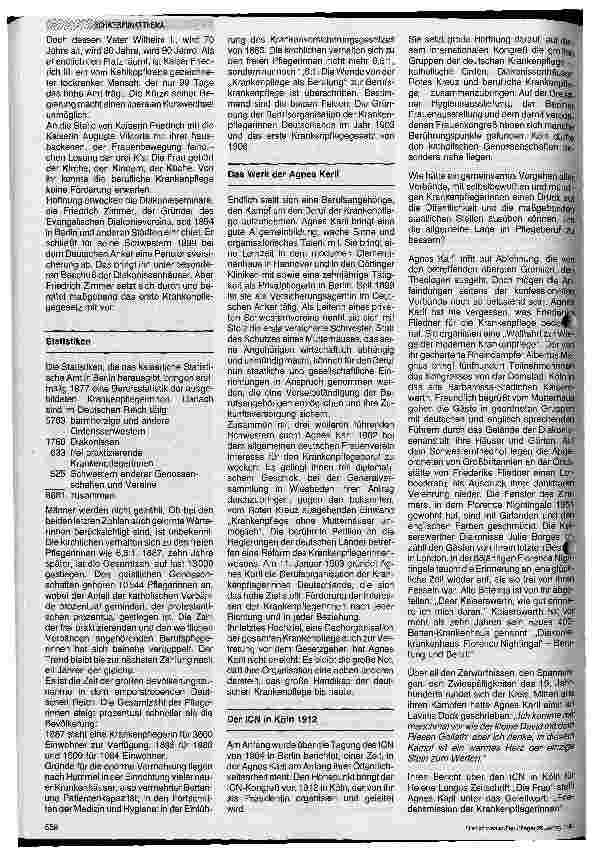 Vorschauseite 5: Von der Berufung zum Beruf, Anfänge einer organisierten Krankenpflege