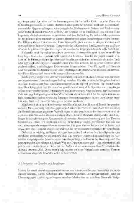 Vorschauseite 4: Die psychosoziale Perspektive der Lebendorganspende
