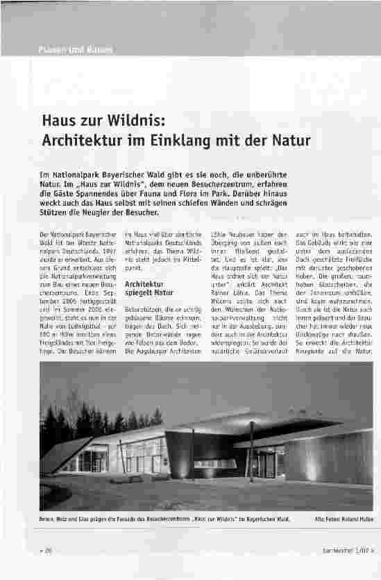 Vorschauseite 1: Haus zur Wildnis: Architektur im Einklang mit der Natur