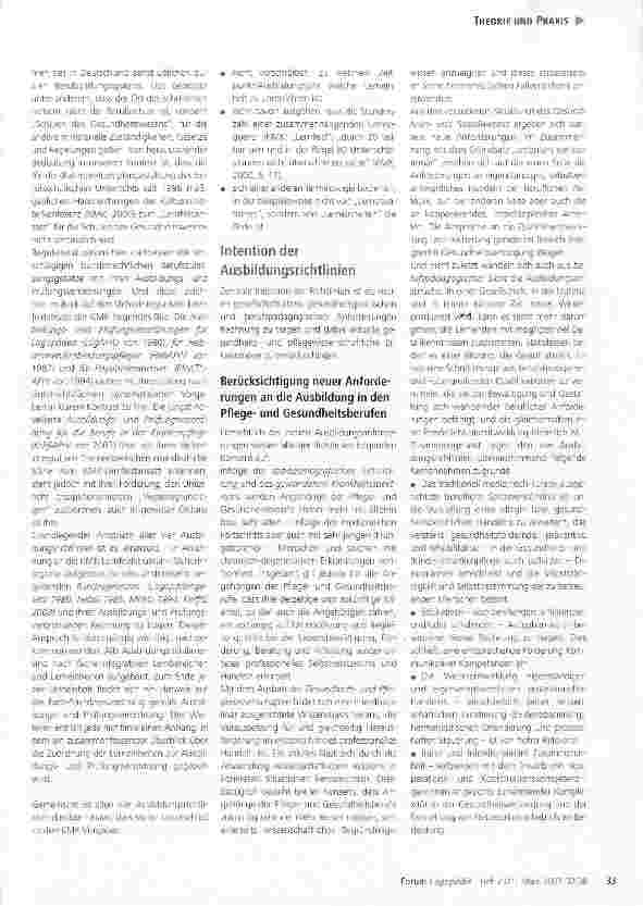 Vorschauseite 2: Gemeinsamkeiten in den pflege-und gesundheitsberuflichen Ausbildungen in Nordrhein-Westfalen