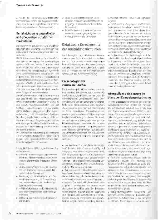 Vorschauseite 3: Gemeinsamkeiten in den pflege-und gesundheitsberuflichen Ausbildungen in Nordrhein-Westfalen
