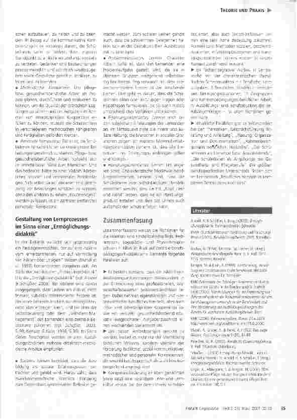 Vorschauseite 4: Gemeinsamkeiten in den pflege-und gesundheitsberuflichen Ausbildungen in Nordrhein-Westfalen