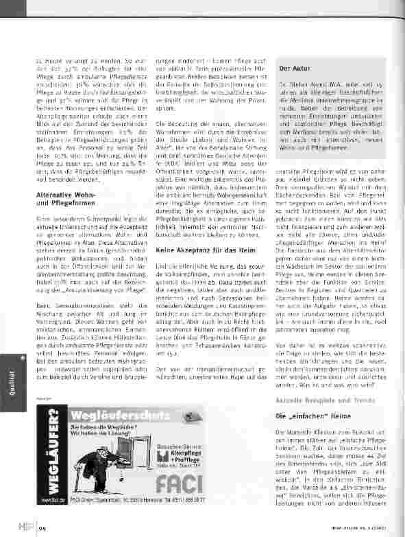 Vorschauseite 4: Quo vadis Pflege?