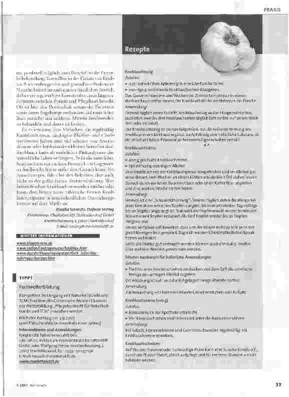Vorschauseite 2: Komplementäre Pflegemethoden - Vorbeugen mit Knoblauch