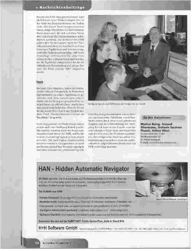 Vorschauseite 3: Bibliotheksstudenten der HdM evaluieren SWR-Mediendokumentation