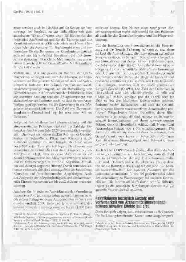 Vorschauseite 5: Medizinisch-pharmazeutische Innovationen: Chance oder Risiko für die GKV?