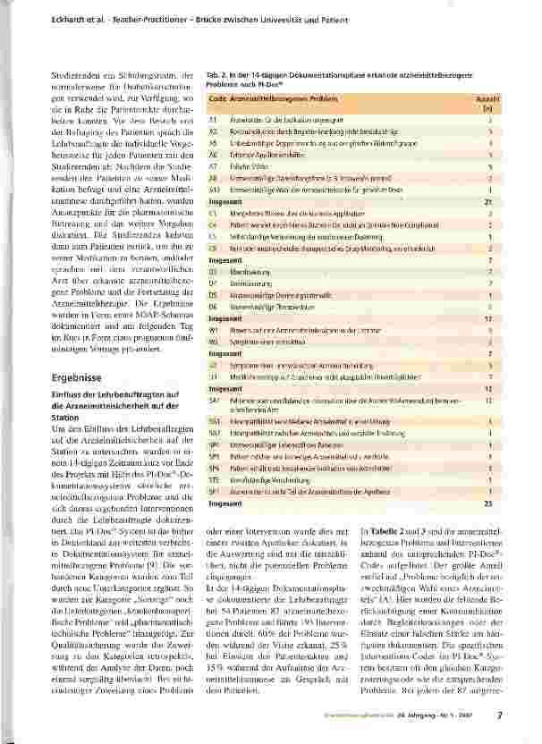 Vorschauseite 3: Der Teacher-Practitioner als Brücke zwischen Universität und Patient - Patientenorientierte Pharmazie in der Apothekerausbildung