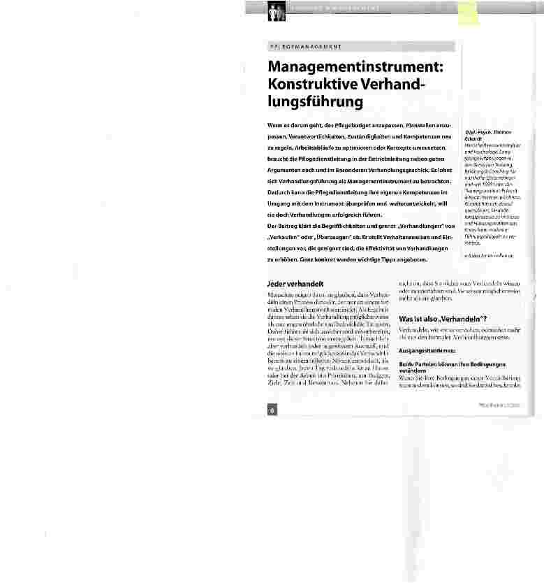 Vorschauseite 1: Managementinstrument: Konstruktive Verhandlungsführung